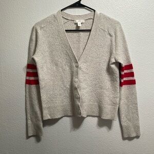 1901 Preppy V-Neck Merino Wool Blend Sweater Size Medium Petite
